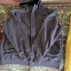 The North Face Black Hooded Zip Sweatshirt Jacket